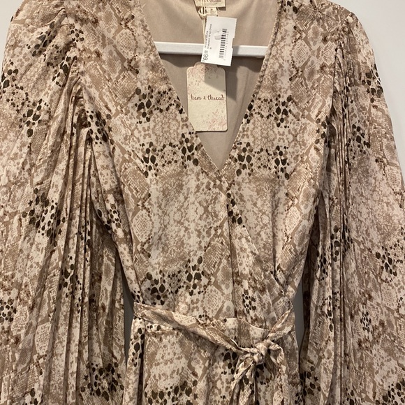 NWT! Snakeskin Wrap Dress - Picture 2 of 7